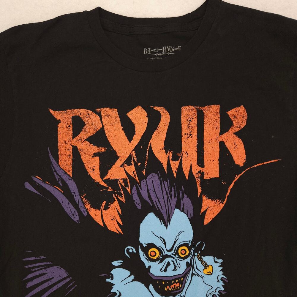 Death Note Anime Short Sleeve Crew Neck Graphic T-Shirt Mens Size M Black